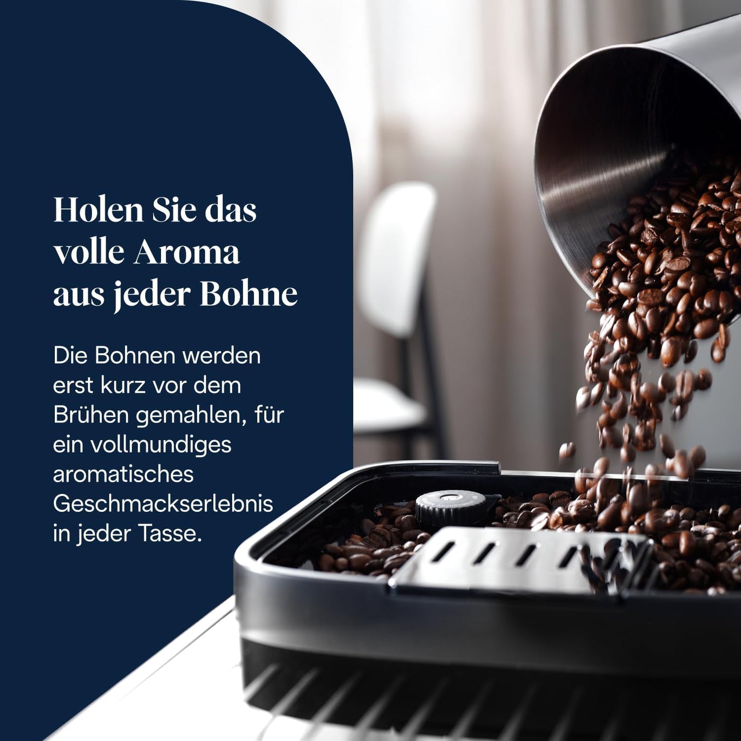 De’Longhi Magnifica Evo (ECAM292.81.SB)- Kaffeevollautomat mit Vollautomatischem cremigen Milchschaum, 7 One-Touch-Getränke, Cappuccino & Espresso, Kaffeemaschine, Soft-Touch-Bedienfeld, Silber